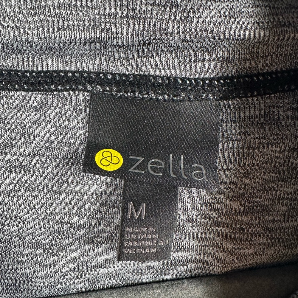 Zella Gray Space Dye Lightweight Hoodie Long Sleeve Activewear Top Size M - Picture 8 of 10